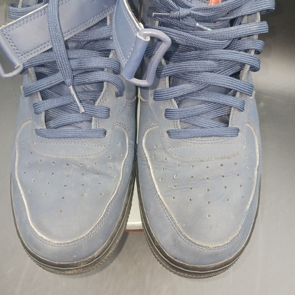 Nike Air Force 1 Obsidian BQ4592-400 Mid Sneakers Navy & Orange Men's Sz 13 FUC - Picture 7 of 13